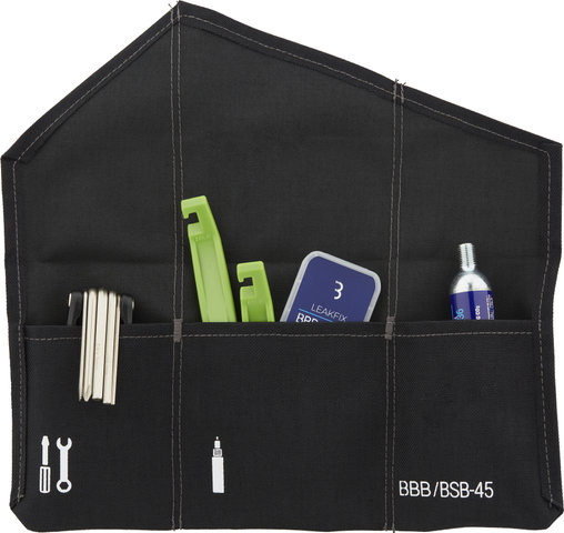 BBB CombiSet Sacoche Selle RollPack CO2 BSB-59 + Set Outils + Pompe CO2 - noir/250 